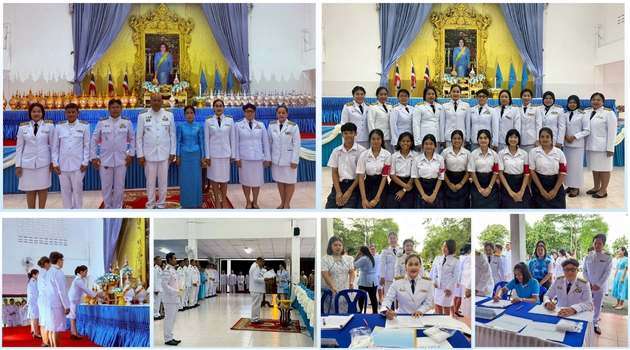 โรงเรียนห้วยยอดร่วมพิธีถวายเครื่องราชสักการะและวางพานพุ่มถวายพระพรชัยมงคล