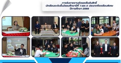 รับรายงานตัวและยืนยันสิทธิ์นักเรียนชั้น ม.1 และ ม.4 ประเภทห้องเรียนพิเศษ ปีการศึกษา 2569 รับรายงานตัวและยืนยันสิทธิ์นักเรียนชั้น ม.1 และ ม.4 ประเภทห้องเรียนพิเศษ ปีการศึกษา 2569
