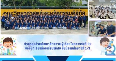กิจกรรมค่ายพัฒนาศักยภาพผู้เรียนในศตวรรษที่ 21